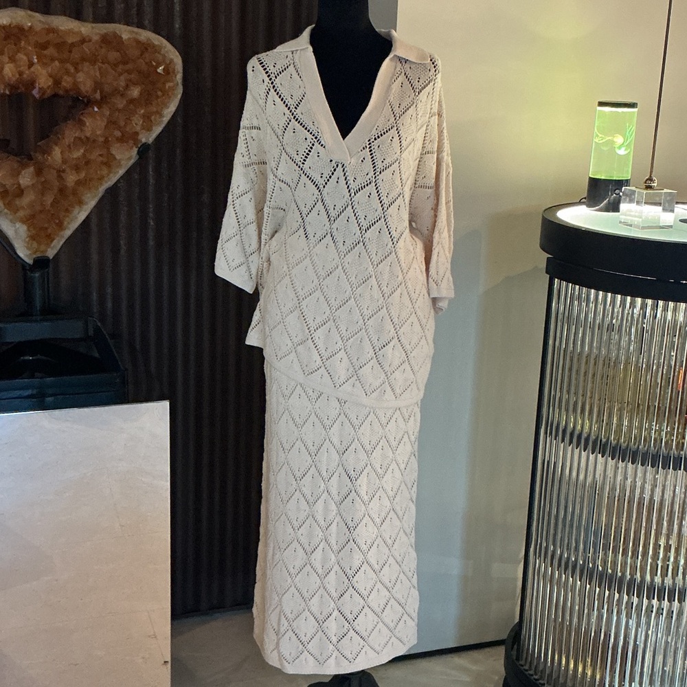Massimo Dutti Off-White Knitwear